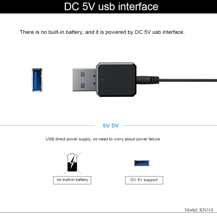 KN318 USB 블루투스 5.1 어댑터 오디오 리시버, KN318