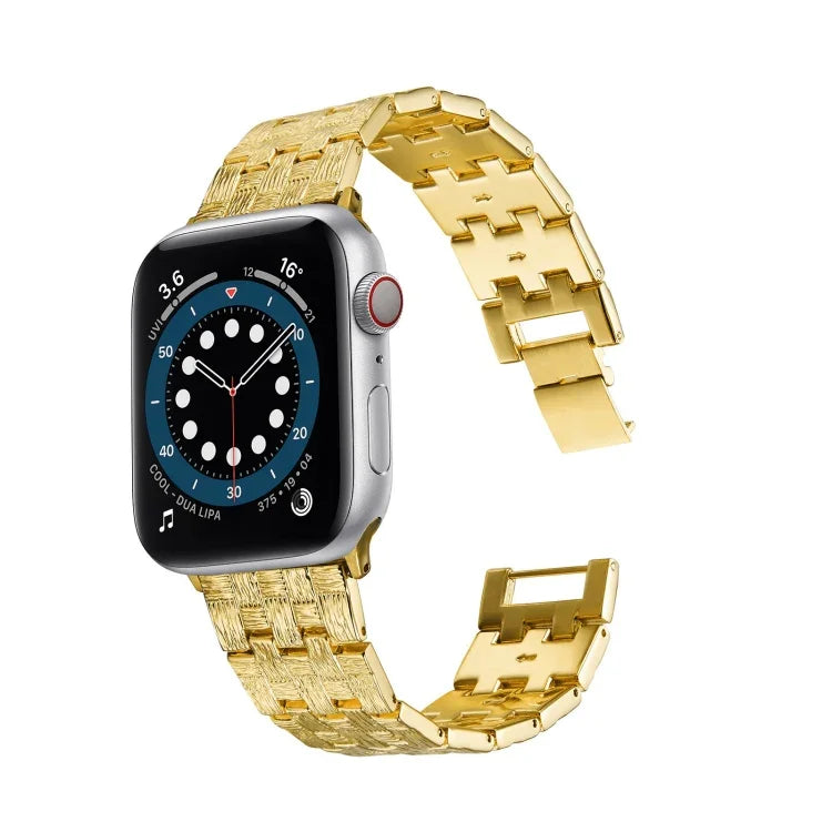 직조 텍스처 스테인리스 스틸 교체 시계줄, Apple Watch 시리즈용, 7 41mm / 6 & SE & 5 & 4 40mm / 3 & 2 & 1 38mm, 7 45mm / 6 & SE & 5 & 4 44mm / 3 & 2 & 1 42mm