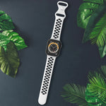 투톤 8버클 실리콘 교체 스트랩 시계줄, Apple Watch 시리즈 7 41mm / 6 & SE & 5 & 4 40mm / 3 & 2 & 1 38mm용