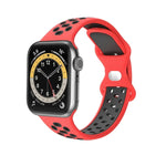 투톤 8버클 실리콘 교체 스트랩 시계줄, Apple Watch 시리즈 7 41mm / 6 & SE & 5 & 4 40mm / 3 & 2 & 1 38mm용