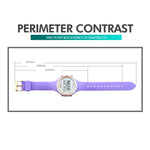 SKMEI 1720 원형 다이얼 LED 디지털 디스플레이 야광 실리콘 스트랩 전자 시계
