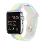 실리콘 페인팅 패턴 교체 시계줄, Apple Watch 시리즈 7 41mm / 6 & SE & 5 & 4 40mm / 3 & 2 & 1 38mm, 7 45mm / 6 & SE & 5 & 4 44mm / 3 & 2 & 1 42mm용