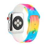 실리콘 페인팅 패턴 교체 시계줄, Apple Watch 시리즈 7 41mm / 6 & SE & 5 & 4 40mm / 3 & 2 & 1 38mm, 7 45mm / 6 & SE & 5 & 4 44mm / 3 & 2 & 1 42mm용