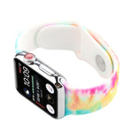 실리콘 페인팅 패턴 교체 시계줄, Apple Watch 시리즈 7 41mm / 6 & SE & 5 & 4 40mm / 3 & 2 & 1 38mm, 7 45mm / 6 & SE & 5 & 4 44mm / 3 & 2 & 1 42mm용