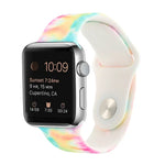 실리콘 페인팅 패턴 교체 시계줄, Apple Watch 시리즈 7 41mm / 6 & SE & 5 & 4 40mm / 3 & 2 & 1 38mm, 7 45mm / 6 & SE & 5 & 4 44mm / 3 & 2 & 1 42mm용