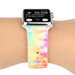 실리콘 페인팅 패턴 교체 시계줄, Apple Watch 시리즈 7 41mm / 6 & SE & 5 & 4 40mm / 3 & 2 & 1 38mm, 7 45mm / 6 & SE & 5 & 4 44mm / 3 & 2 & 1 42mm용