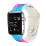 실리콘 페인팅 패턴 교체 시계줄, Apple Watch 시리즈 7 41mm / 6 & SE & 5 & 4 40mm / 3 & 2 & 1 38mm, 7 45mm / 6 & SE & 5 & 4 44mm / 3 & 2 & 1 42mm용