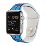 실리콘 페인팅 패턴 교체 시계줄, Apple Watch 시리즈 7 41mm / 6 & SE & 5 & 4 40mm / 3 & 2 & 1 38mm, 7 45mm / 6 & SE & 5 & 4 44mm / 3 & 2 & 1 42mm용