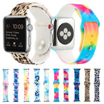 실리콘 페인팅 패턴 교체 시계줄, Apple Watch 시리즈 7 41mm / 6 & SE & 5 & 4 40mm / 3 & 2 & 1 38mm, 7 45mm / 6 & SE & 5 & 4 44mm / 3 & 2 & 1 42mm용