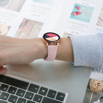 Galaxy Watch Active 2 스마트워치 단색 실리콘 손목 스트랩 시계줄, L, S