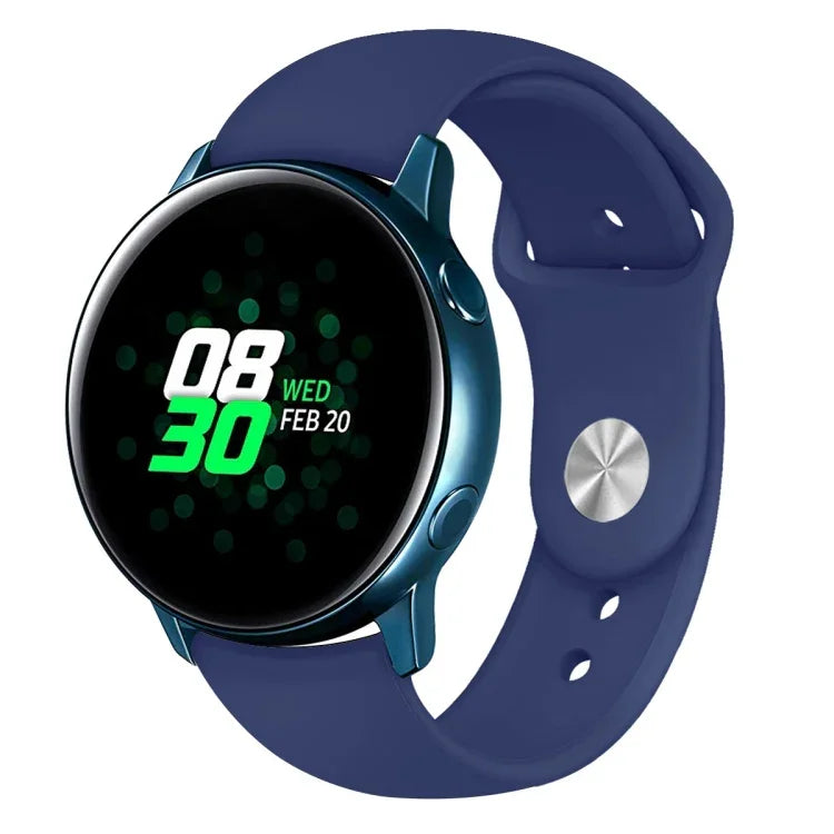Galaxy Watch Active 2 스마트워치 단색 실리콘 손목 스트랩 시계줄, L, S