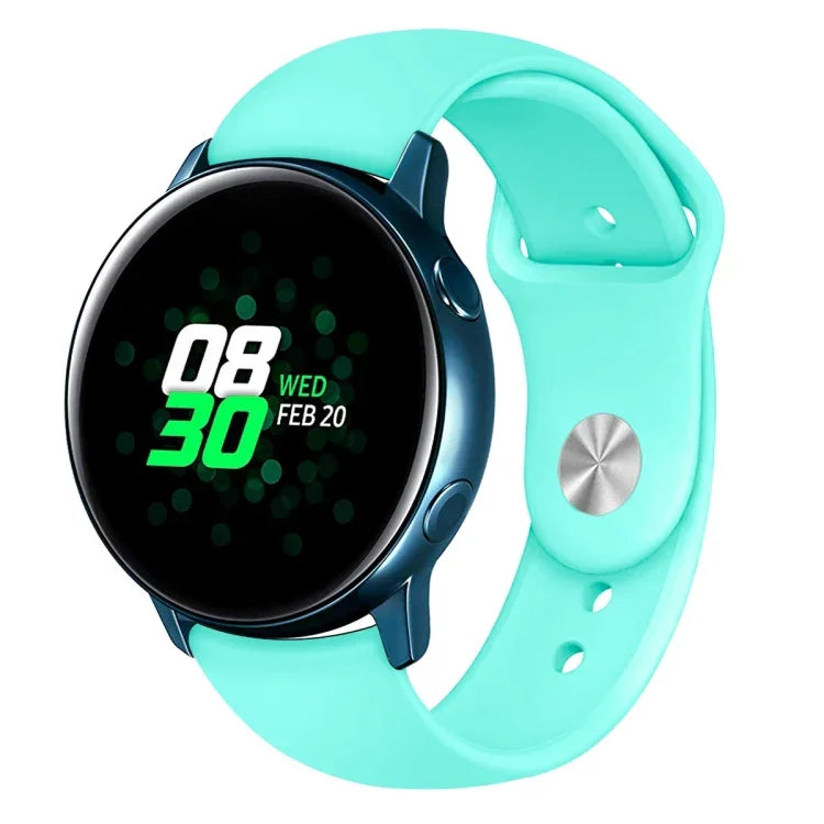 Galaxy Watch Active 2 스마트워치 단색 실리콘 손목 스트랩 시계줄, L, S
