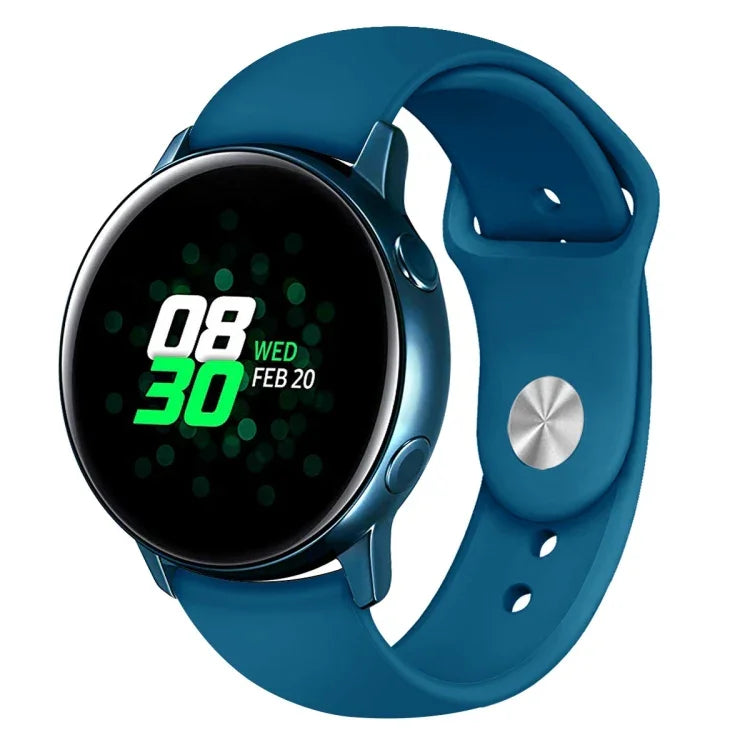 Galaxy Watch Active 2 스마트워치 단색 실리콘 손목 스트랩 시계줄, L, S