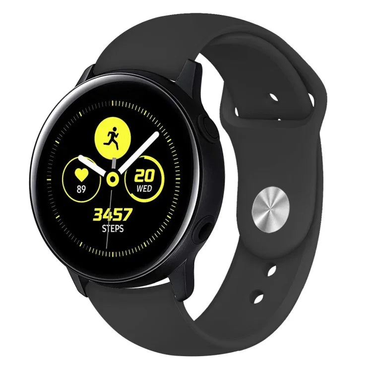 Galaxy Watch Active 2 스마트워치 단색 실리콘 손목 스트랩 시계줄, L, S
