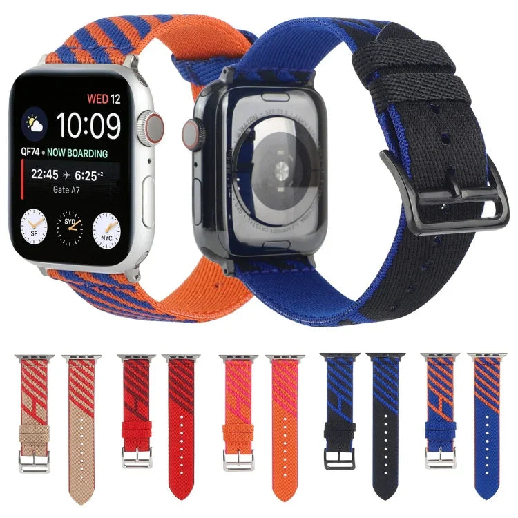 나일론 싱글 루프 교체 스트랩 시계줄, Apple Watch 시리즈 7 41mm / 6 & SE & 5 & 4 40mm / 3 & 2 & 1 38mm, 7 45mm / 6 & SE & 5 & 4 44mm / 3 & 2 & 1 42mm용