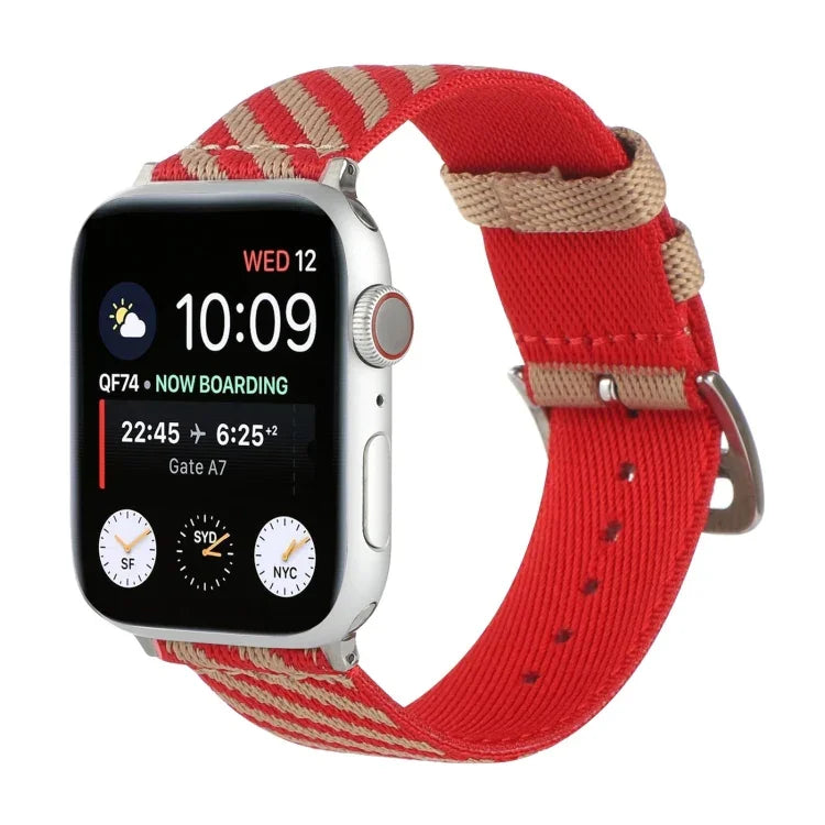 나일론 싱글 루프 교체 스트랩 시계줄, Apple Watch 시리즈 7 41mm / 6 & SE & 5 & 4 40mm / 3 & 2 & 1 38mm, 7 45mm / 6 & SE & 5 & 4 44mm / 3 & 2 & 1 42mm용