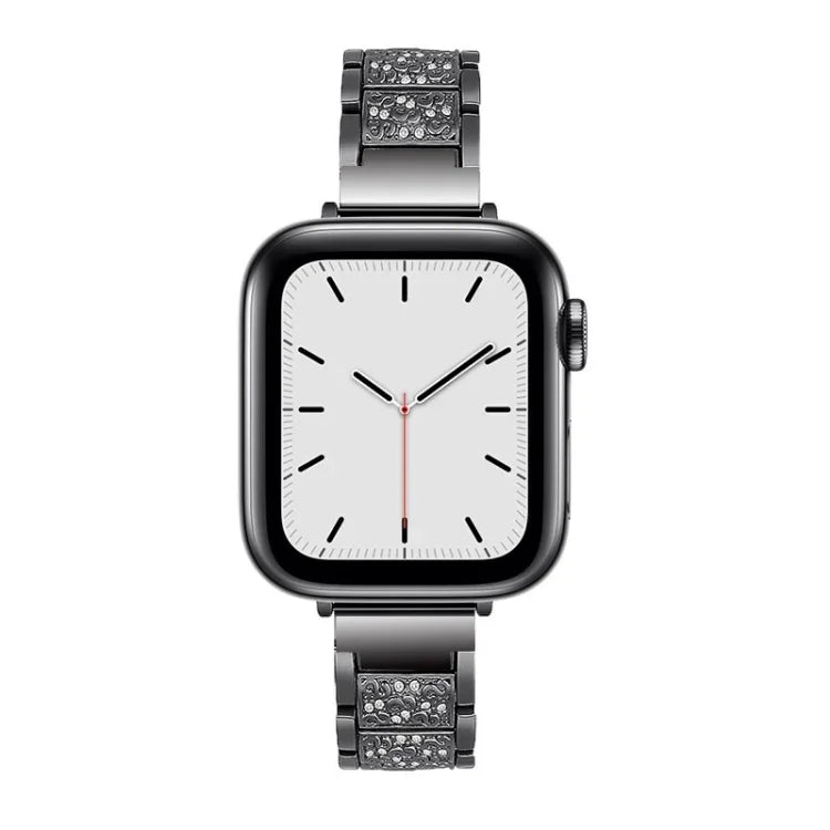 14mm 3구 다이아몬드 알루미늄 합금 교체 스트랩 시계줄, Apple Watch 시리즈 7 41mm / 6 & SE & 5 & 4 40mm / 3 & 2 & 1 38mm, 7 45mm / 6 & SE & 5 & 4 44mm / 3 & 2 & 1 42mm용