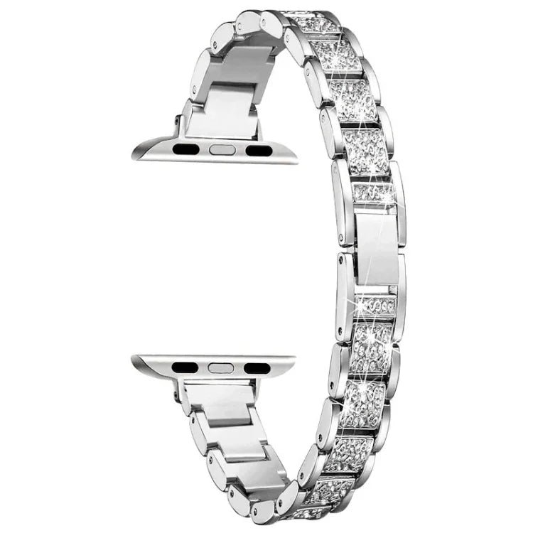 14mm 3구 다이아몬드 알루미늄 합금 교체 스트랩 시계줄, Apple Watch 시리즈 7 41mm / 6 & SE & 5 & 4 40mm / 3 & 2 & 1 38mm, 7 45mm / 6 & SE & 5 & 4 44mm / 3 & 2 & 1 42mm용