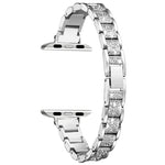 14mm 3구 다이아몬드 알루미늄 합금 교체 스트랩 시계줄, Apple Watch 시리즈 7 41mm / 6 & SE & 5 & 4 40mm / 3 & 2 & 1 38mm, 7 45mm / 6 & SE & 5 & 4 44mm / 3 & 2 & 1 42mm용