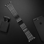 7구 이중 안전 버클 스틸 교체 스트랩 시계줄, Apple Watch 시리즈 7 41mm / 6 & SE & 5 & 4 40mm / 3 & 2 & 1 38mm, 7 45mm / 6 & SE & 5 & 4 44mm / 3 & 2 & 1 42mm용
