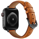 비즈니스 스타일 가죽 교체 스트랩 시계줄, Apple Watch 시리즈 7 41mm / 6 & SE & 5 & 4 40mm / 3 & 2 & 1 38mm, 7 45mm / 6 & SE & 5 & 4 44mm / 3 & 2 & 1 42mm용