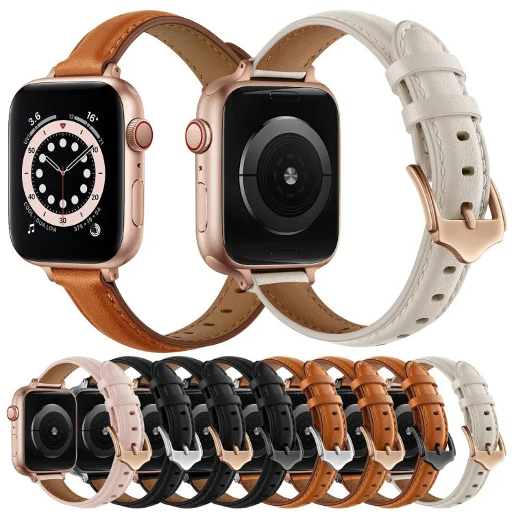 비즈니스 스타일 가죽 교체 스트랩 시계줄, Apple Watch 시리즈 7 41mm / 6 & SE & 5 & 4 40mm / 3 & 2 & 1 38mm, 7 45mm / 6 & SE & 5 & 4 44mm / 3 & 2 & 1 42mm용