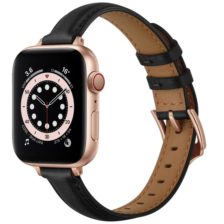 비즈니스 스타일 가죽 교체 스트랩 시계줄, Apple Watch 시리즈 7 41mm / 6 & SE & 5 & 4 40mm / 3 & 2 & 1 38mm, 7 45mm / 6 & SE & 5 & 4 44mm / 3 & 2 & 1 42mm용