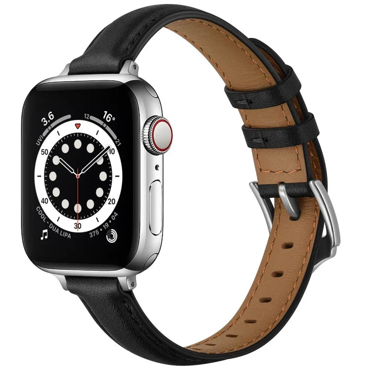 비즈니스 스타일 가죽 교체 스트랩 시계줄, Apple Watch 시리즈 7 41mm / 6 & SE & 5 & 4 40mm / 3 & 2 & 1 38mm, 7 45mm / 6 & SE & 5 & 4 44mm / 3 & 2 & 1 42mm용