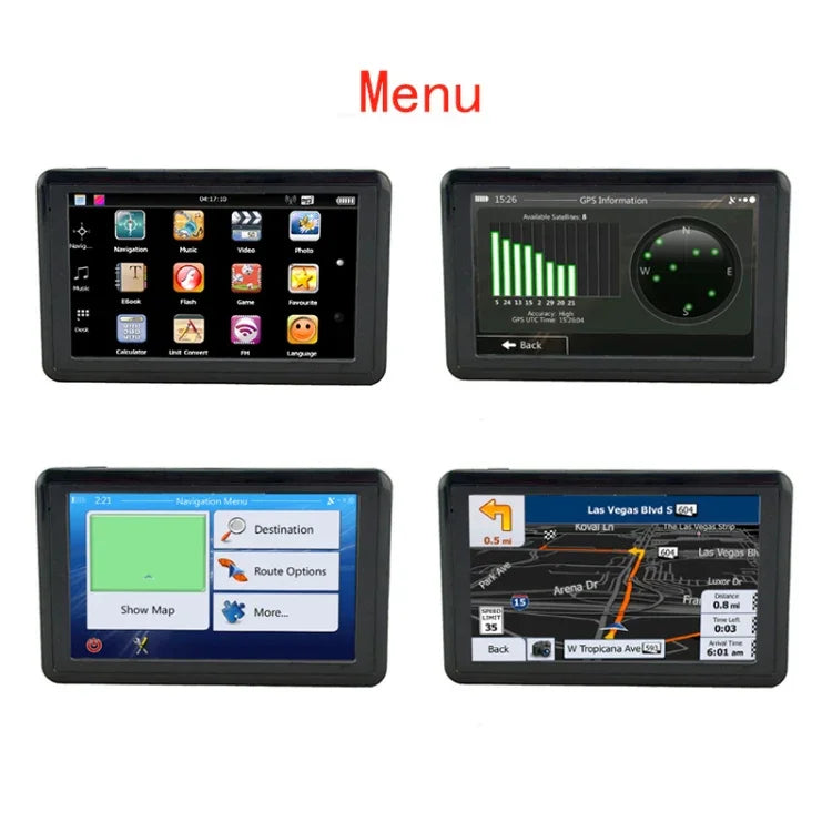 Q5 자동차 5인치 HD TFT 터치 스크린 GPS 내비게이터 TF 카드 / MP3 / FM 송신기 지원, 유럽 지도, 호주 지도, 북미 지도, 동남아시아 지도, 중동 지도, 남미 지도, 아프리카 지도