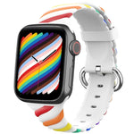 투톤 트위스트 실리콘 교체 스트랩 시계줄, Apple Watch 시리즈용, 7 41mm / 6 & SE & 5 & 4 40mm / 3 & 2 & 1 38mm, 7 45mm / 6 & SE & 5 & 4 44mm / 3 & 2 & 1 42mm