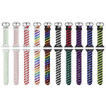 투톤 트위스트 실리콘 교체 스트랩 시계줄, Apple Watch 시리즈용, 7 41mm / 6 & SE & 5 & 4 40mm / 3 & 2 & 1 38mm, 7 45mm / 6 & SE & 5 & 4 44mm / 3 & 2 & 1 42mm