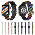 투톤 트위스트 실리콘 교체 스트랩 시계줄, Apple Watch 시리즈용, 7 41mm / 6 & SE & 5 & 4 40mm / 3 & 2 & 1 38mm, 7 45mm / 6 & SE & 5 & 4 44mm / 3 & 2 & 1 42mm