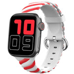 투톤 트위스트 실리콘 교체 스트랩 시계줄, Apple Watch 시리즈용, 7 41mm / 6 & SE & 5 & 4 40mm / 3 & 2 & 1 38mm, 7 45mm / 6 & SE & 5 & 4 44mm / 3 & 2 & 1 42mm
