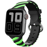 투톤 트위스트 실리콘 교체 스트랩 시계줄, Apple Watch 시리즈용, 7 41mm / 6 & SE & 5 & 4 40mm / 3 & 2 & 1 38mm, 7 45mm / 6 & SE & 5 & 4 44mm / 3 & 2 & 1 42mm