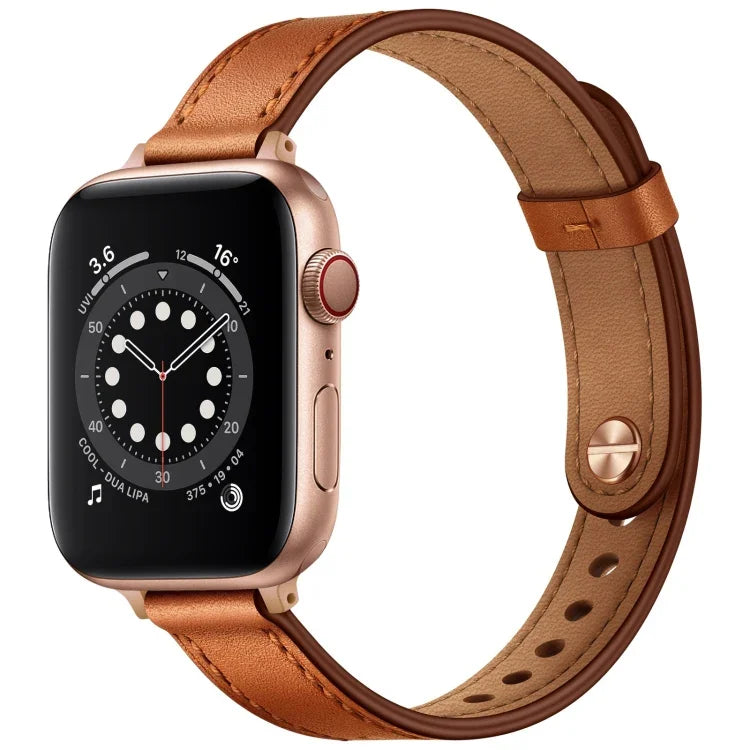 14mm 커플 스타일 가죽 교체 스트랩 시계줄, Apple Watch 시리즈용, 7 41mm / 6 & SE & 5 & 4 40mm / 3 & 2 & 1 38mm, 7 45mm / 6 & SE & 5 & 4 44mm / 3 & 2 & 1 42mm