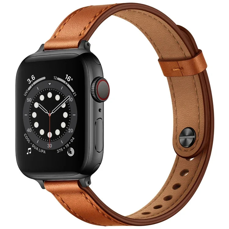 14mm 커플 스타일 가죽 교체 스트랩 시계줄, Apple Watch 시리즈용, 7 41mm / 6 & SE & 5 & 4 40mm / 3 & 2 & 1 38mm, 7 45mm / 6 & SE & 5 & 4 44mm / 3 & 2 & 1 42mm