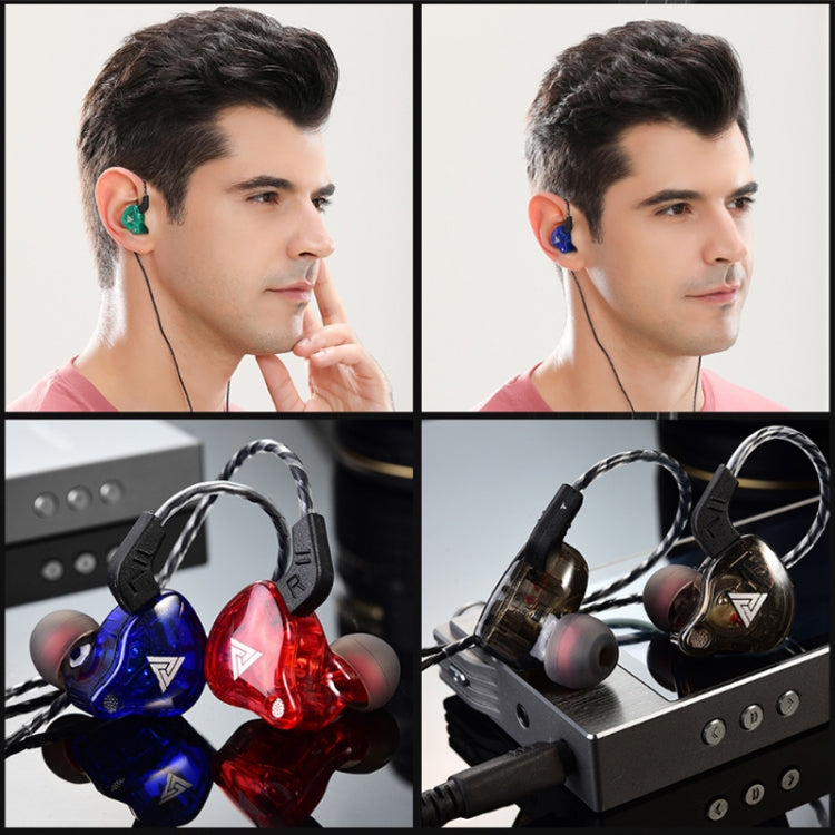 QKZ AK6-X 3.5mm 인이어 유선 서브우퍼 스포츠 이어폰 마이크 포함, 케이블 길이: 약 1.2m, 1개