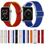 고탄력 나일론 교체 시계줄, Apple Watch 시리즈용, 7 41mm / 6 & SE & 5 & 4 40mm / 3 & 2 & 1 38mm, 7 45mm / 6 & SE & 5 & 4 44mm / 3 & 2 & 1 42mm