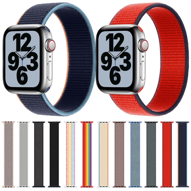 단일 랩 나일론 교체 시계줄, 사이즈: S 135mm, Apple Watch 시리즈 6 & SE & 5 & 4 40mm / 3 & 2 & 1 38mm용, S 135mm 40mm / 38mm