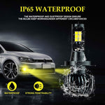 DC9-32V / 3000LM / 30W / 6000K+3000K IP65 Car LED Double Color Fog Light with 12LEDs CSP Lamp Beads, 2 PCS EV15 H7
