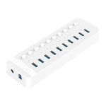ORICO CT2U3-10AB-WH 10-in-1 플라스틱 스트라이프 멀티포트 USB 허브 개별 스위치 포함, CT2U3-10AB-BK AU 플러그, CT2U3-10AB-WH AU 플러그, CT2U3-10AB-BK UK 플러그, CT2U3-10AB-WH UK 플러그, CT2U3-10AB-BK EU 플러그, CT2U3-10AB-WH EU 플러그