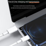 12W 5V/2A USB-C / 타입-C to 8핀 PD 고속 충전 케이블, 케이블 길이: 1m, 12W 5V/2A