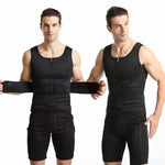 네오프렌 남성 스포츠 바디 셰이퍼 조끼 허리 바디 쉐이핑 코르셋, S, M, L, XL, XXL, XXXL
