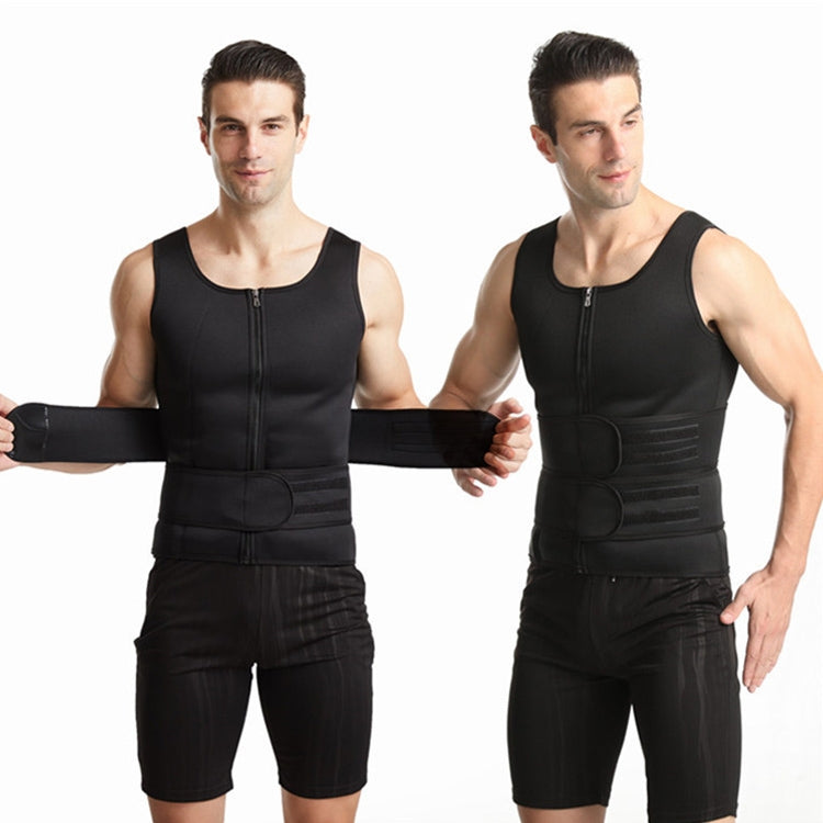 네오프렌 남성 스포츠 바디 셰이퍼 조끼 허리 바디 쉐이핑 코르셋, S, M, L, XL, XXL, XXXL