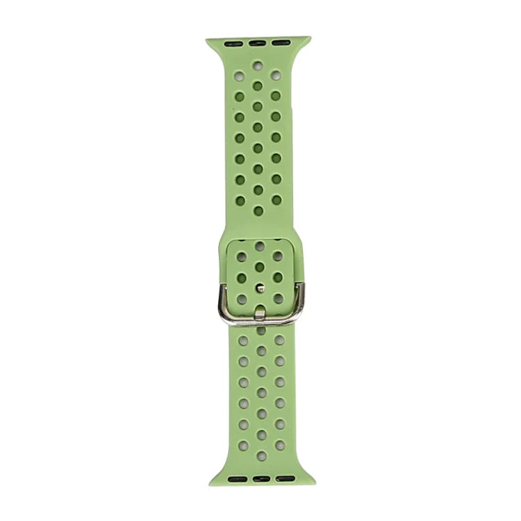 Silicone Replacement Watchband For Apple Watch Series, 7 41mm / 6 & SE & 5 & 4 40mm / 3 & 2 & 1 38mm