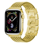 식스 체인스 쓰리 비즈 스틸 교체 스트랩 시계줄, Apple Watch 시리즈용, 7 41mm / 6 & SE & 5 & 4 40mm / 3 & 2 & 1 38mm, 7 45mm / 6 & SE & 5 & 4 44mm / 3 & 2 & 1 42mm