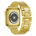 식스 체인스 쓰리 비즈 스틸 교체 스트랩 시계줄, Apple Watch 시리즈용, 7 41mm / 6 & SE & 5 & 4 40mm / 3 & 2 & 1 38mm, 7 45mm / 6 & SE & 5 & 4 44mm / 3 & 2 & 1 42mm