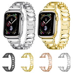 C형 다이아몬드 스틸 교체 스트랩 시계줄, Apple Watch 시리즈용, 7 41mm / 6 & SE & 5 & 4 40mm / 3 & 2 & 1 38mm, 7 45mm / 6 & SE & 5 & 4 44mm / 3 & 2 & 1 42mm