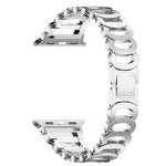C형 다이아몬드 스틸 교체 스트랩 시계줄, Apple Watch 시리즈용, 7 41mm / 6 & SE & 5 & 4 40mm / 3 & 2 & 1 38mm, 7 45mm / 6 & SE & 5 & 4 44mm / 3 & 2 & 1 42mm
