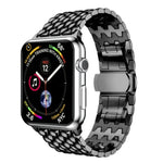 물고기 비늘 텍스처 메탈 교체 스트랩 시계줄, Apple Watch 시리즈용, 7 41mm / 6 & SE & 5 & 4 40mm / 3 & 2 & 1 38mm, 7 45mm / 6 & SE & 5 & 4 44mm / 3 & 2 & 1 42mm